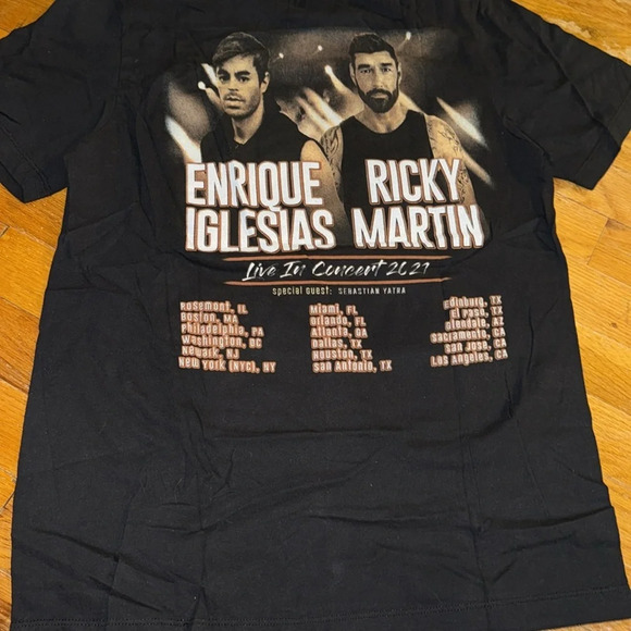 2021 Enrique iglesias-Ricky Martin live in concert tour Blkg Double Sided SM - Picture 3 of 4